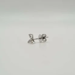 Boucles d'oreilles fleurs or blanc diamants