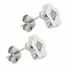 Boucles d'oreilles fleurs avec diamants
