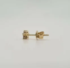 Boucles d’oreilles fleurs or jaune serties de diamants