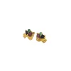 Boucles d'oreilles Florales or jaune