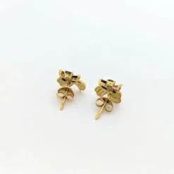Boucles d'oreilles Florales or jaune