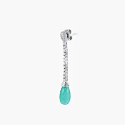 Boucles d'oreilles Gouttes d'émeraudes