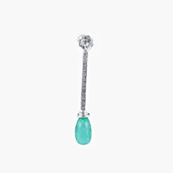 Boucles d'oreilles Gouttes d'émeraudes