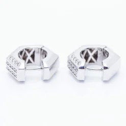 Boucles d'oreilles HEXAGON en or blanc et diamants