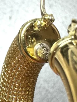 Boucles d'oreilles italiennes modernes en or jaune