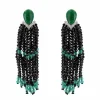 Boucles d'oreilles jades diamants et agates