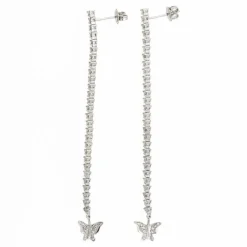 Boucles d'oreilles Ligne Or blanc Diamant