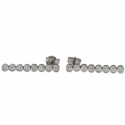 Boucles d'oreilles Ligne Or blanc Diamant