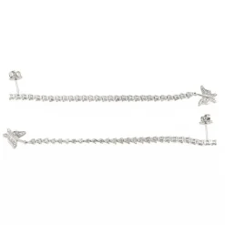 Boucles d'oreilles Ligne Or blanc Diamant
