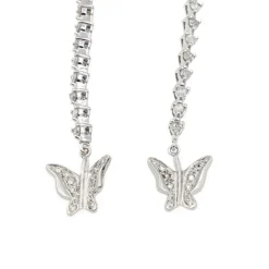Boucles d'oreilles Ligne Or blanc Diamant