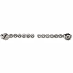 Boucles d'oreilles Ligne Or blanc Diamant