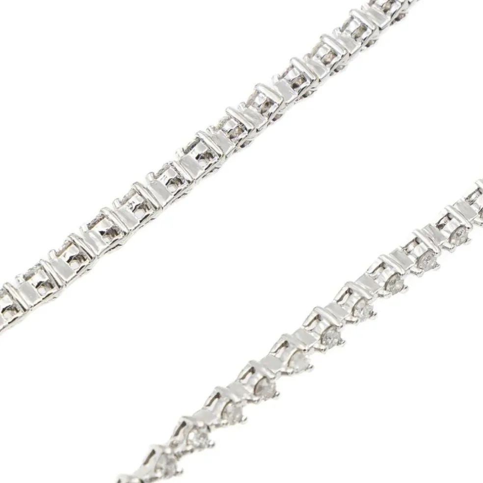 Boucles d'oreilles Ligne Or blanc Diamant
