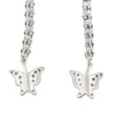 Boucles d'oreilles Ligne Or blanc Diamant