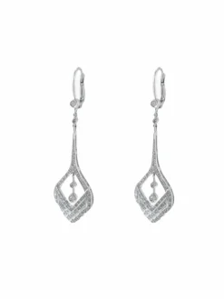 Boucles d'oreilles Losange Art Déco Diamants