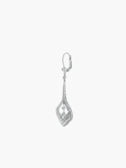 Boucles d'oreilles Losange Art Déco Diamants