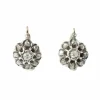 Boucles d'oreilles marguerite diamants taille ancienne