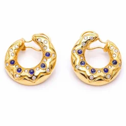 Boucles d'oreilles MEDIALUNA en or jaune et diamants