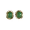 Boucles d'oreilles émeraudes et diamants