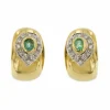 Boucles d'oreilles émeraudes diamants