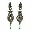 Boucles d'oreilles émeraudes et diamants