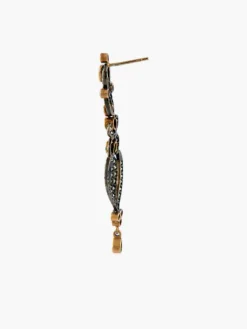 Boucles d'oreilles émeraudes et diamants