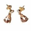 Boucles d'oreilles morganites et diamants