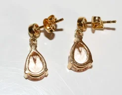 Boucles d'oreilles morganites et diamants