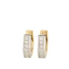 Boucles d'oreilles octogonales diamants