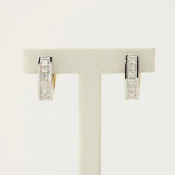 Boucles d'oreilles octogonales diamants
