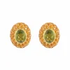 BOUCLES D'OREILLES OR & CITRINE
