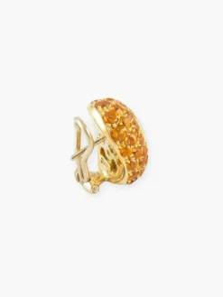 BOUCLES D'OREILLES OR & CITRINE