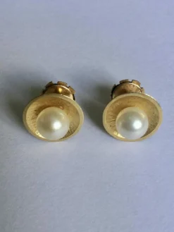 Boucles d'oreilles Or & perles