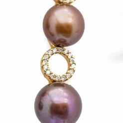 Boucles d'oreilles ORÊ avec Diamants et Perles. Tout neuf.