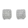 Boucles d'oreilles or blanc et diamants