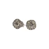 Boucles d'oreilles or blanc serties de diamants