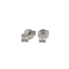Boucles d’oreilles or blanc serties de diamants baguettes