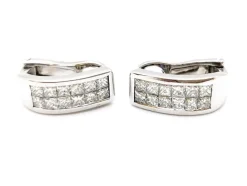 Boucles d'oreilles Or blanc Diamant