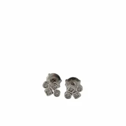 Boucles d’oreilles or blanc diamants