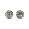 Boucles d'oreilles or blanc serties de diamants
