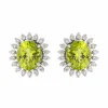 Boucles d'oreilles Or blanc Péridot
