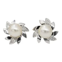 Boucles d'oreilles Or blanc Diamant