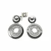 Boucles d'oreilles or blanc & diamants