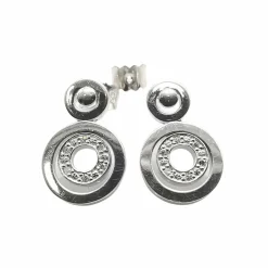 Boucles d'oreilles or blanc & diamants
