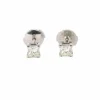 Boucles d'oreilles or blanc diamants taille princesse 0,5 ct