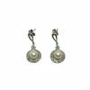 Boucles d’oreilles or blanc perles et diamants
