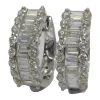 Boucles d'oreilles or blanc diamants 2 cts