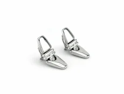 Boucles d'oreilles or blanc diamants