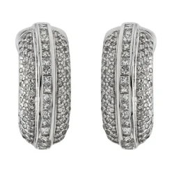 Boucles d'oreilles Or Blanc Diamant
