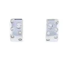 Boucles d'oreilles or blanc diamants modernes