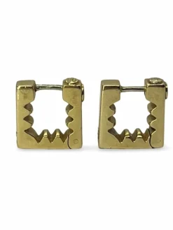 Boucles d'oreilles or blanc et diamants incolores et noirs